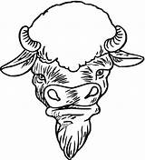 Buffalo Head Coloring Pages Template sketch template