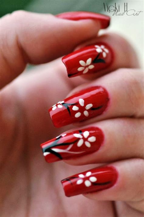 40 Red Nail Art And Polish Designs To Try Right Now