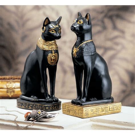 design toscano egyptian cat goddess bastet figurine in