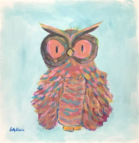 owl painting cute owl painting colorful owl painting etsy cute owl