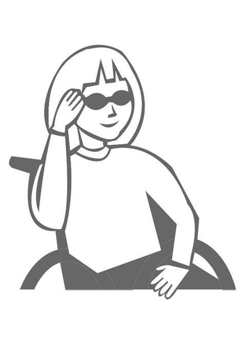 coloring page girl  sunglasses  printable coloring pages