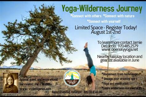 restless genes yoga wilderness survival skills journey announcement