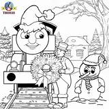 Christmas Thomas Coloring Engine Sheets Pages Friends Train Tank Kids Winter Colouring Color Printable Printables Print Preschool Children Kindergarten Steam sketch template