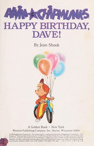 happy birthday dave  edition open library