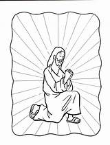 Jesus Praying Coloring Garden Prayer Pages Printable Kids Father Color Getcolorings Print Getdrawings Comments sketch template
