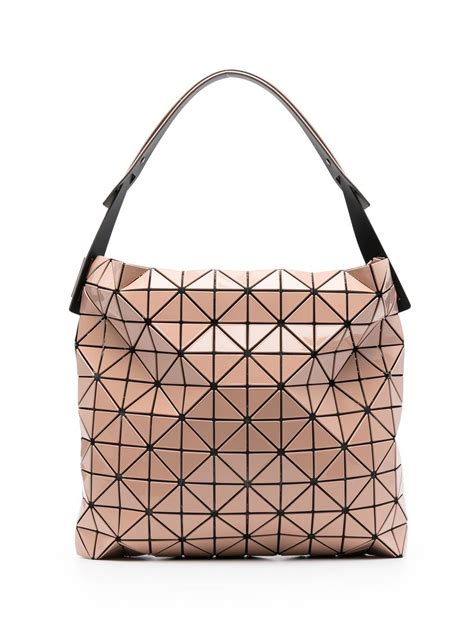 Bao Bao Issey Miyake Geometric Pattern Faux Leather Shoulder Bag Farfetch