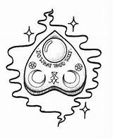 Planchette Ouija Print sketch template