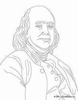 Coloring Pages Franklin Benjamin People Sheets Space sketch template