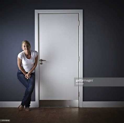 Woman Waiting Outside Ladies Toilet Bildbanksbilder Getty Images