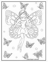 Elfe Malvorlage Malvorlagen Elfen Ausmalbild Feen Schmetterling Seite Tolle sketch template
