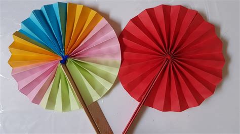 paper fan multicolour paper fan    paper fan youtube
