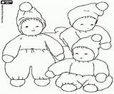 Triplets Infant sketch template