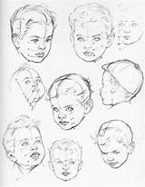 Drawing Face Baby Proportions Heads Draw Faces Sketch Toddlers Facial Expressions Loomis Kids Head Children Kid Babies Chart Step Toddler sketch template