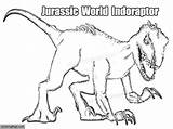 Indoraptor Coloring Jurassic Dinosaur Indominus Ecoloringpage Mosasaurus Grab sketch template