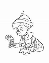 Cricket Coloring Pages Jiminy Pinocchio Color Getcolorings Choose Board Talking sketch template