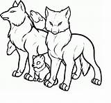 Wolves Coloring sketch template