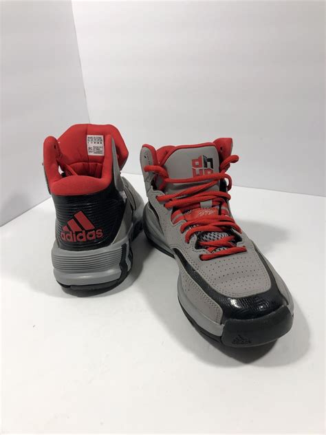 adidas rare signature basketball shoes grey  red size  ebay