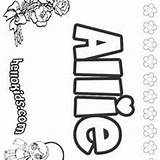 Allie Coloring Pages Color Name Names Allison Sheets Girls Alison Hellokids Alivia Print Template sketch template
