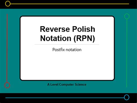 reverse polish notation   teaching resources