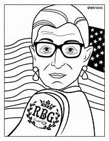 Coloring Ginsburg Ruth Book Bader Feminist Rbg Pages Month Notorious Dreams Women History Printable Supreme Court Badass Sheknows Books Perfect sketch template