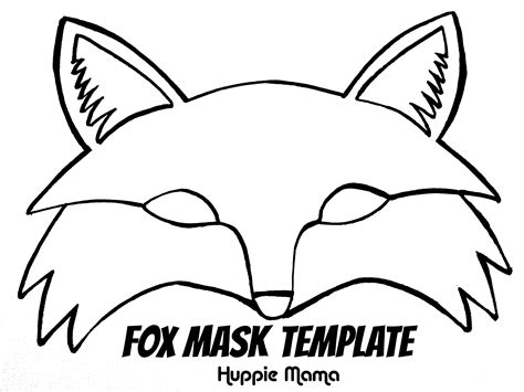 fox mask template  potluck family