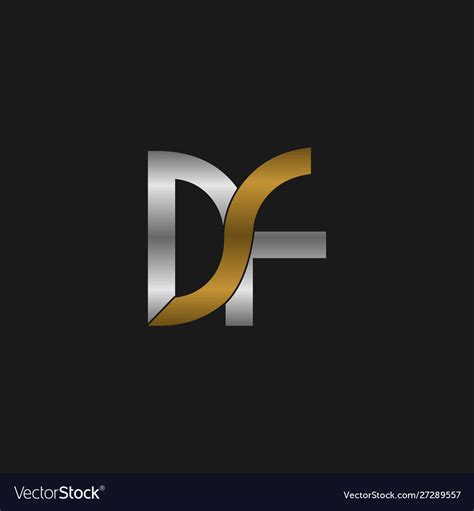 letter df loop modern logo design royalty  vector image