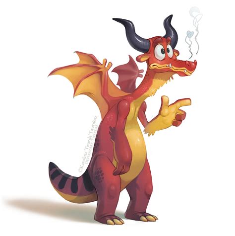 artstation cartoony dragon