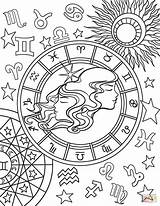 Zodiac Gemini Sternzeichen Ausmalbilder Zwillinge Ausmalen Supercoloring Dierenriem Steinbock Tierkreiszeichen Zodiaco Cáncer sketch template
