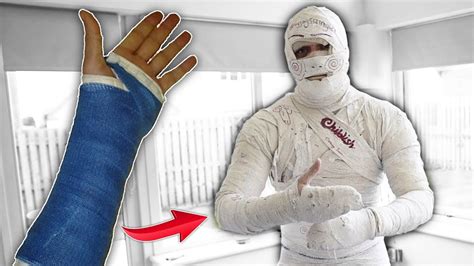 I Mummified My Entire Body With Solid Plaster Cast Youtube