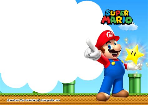 Free Printable Super Mario Invitation Templates