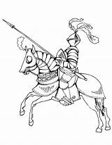 Chevalier Dessin Horse Coloring Coloriage Knight Pages Le Dessins Imprimer Colorier Medieval Avec Horses Template Pour Gif épée sketch template