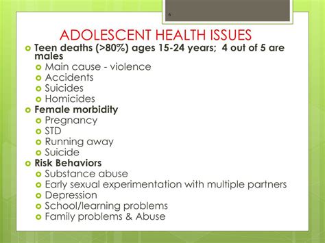 Ppt Health Risk Behavior And Problems Among Adolescents Powerpoint