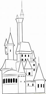 Castle Coloring Neuschwanstein Pages Coloringpages101 Bouzov Kids sketch template