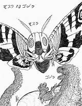 Godzilla Mothra Vs Coloring Pages Deviantart Manga Search sketch template