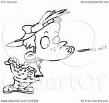 Spitting Watermelon Cartoon Outline Seed Boy Clip Royalty Illustration Toonaday Rf Leishman Ron Clipart sketch template