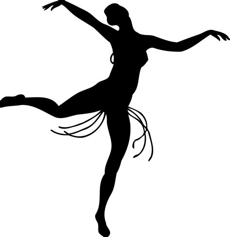 dancer silhouette  pose vector clipart image  stock photo