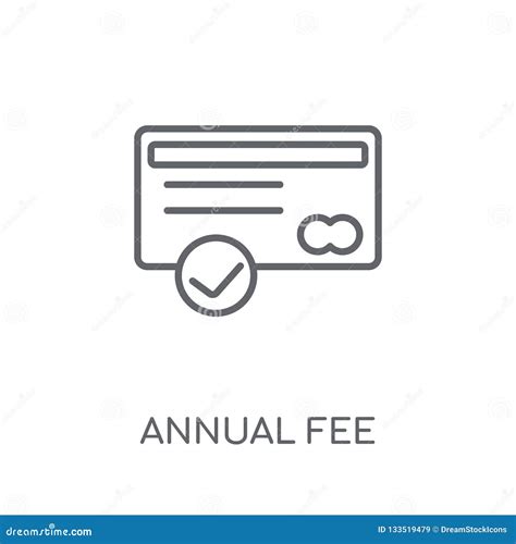 annual fee linear icon modern outline annual fee logo concept  stock