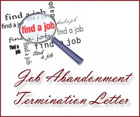 job abandonment termination letter sample hr letter formats