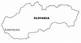 Slovakia Map Coloring Coloringpagebook Printable Advertisement Comment First sketch template