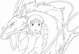 Spirited Haku sketch template