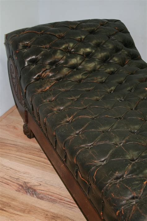 19th Century American Leather Fainting Couch Antiques Atlas