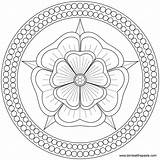 Mandalas Flowers Coloring Pages Mandala Rose Kb sketch template