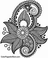 Paisley Everfreecoloring Mandalas Colorpagesformom sketch template