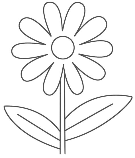 easy printable flower coloring pages clip art library