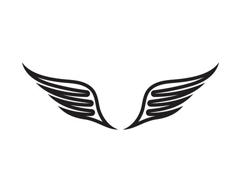 wing black logo template vector illustration design vector