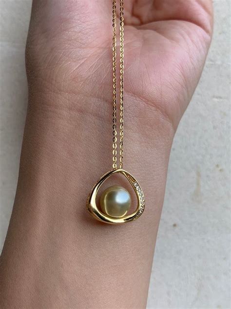 genuine south sea pearl pendant necklace sea water pearl etsy