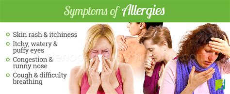 allergies symptom information 34 menopause symptoms