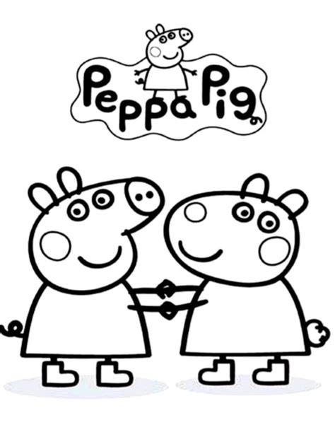 childrens coloring book peppa pig coloring pages etsy