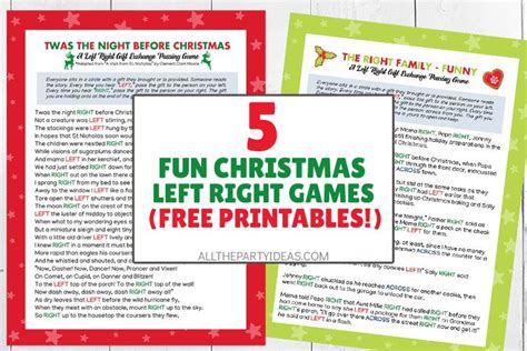 left christmas game  printable printable blog