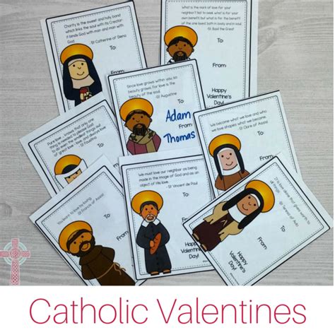 printable catholic valentines  kids  moms   kennedy